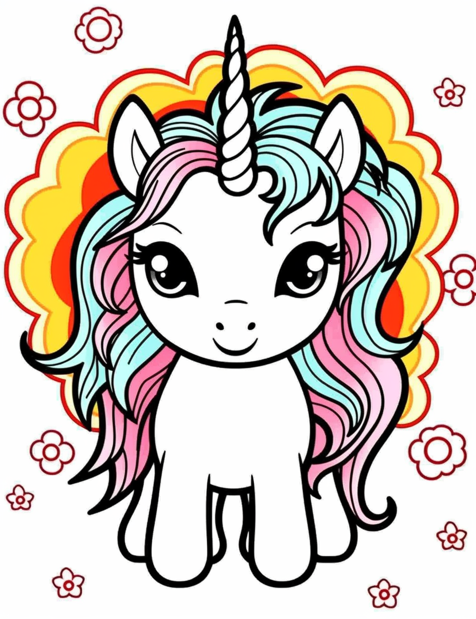 Colorful Unicorn Poster