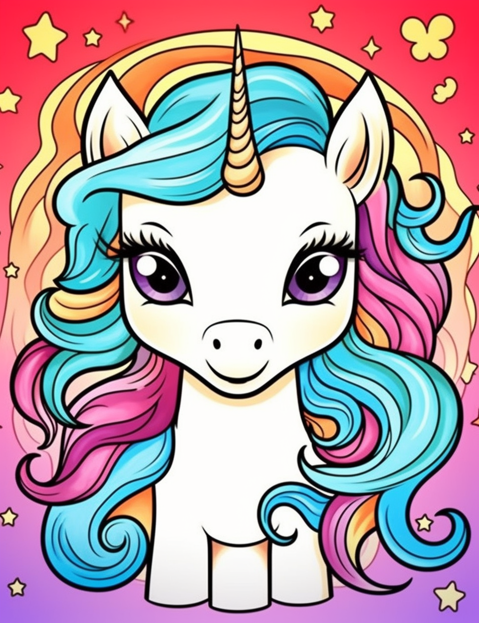 Colorful Unicorn Poster