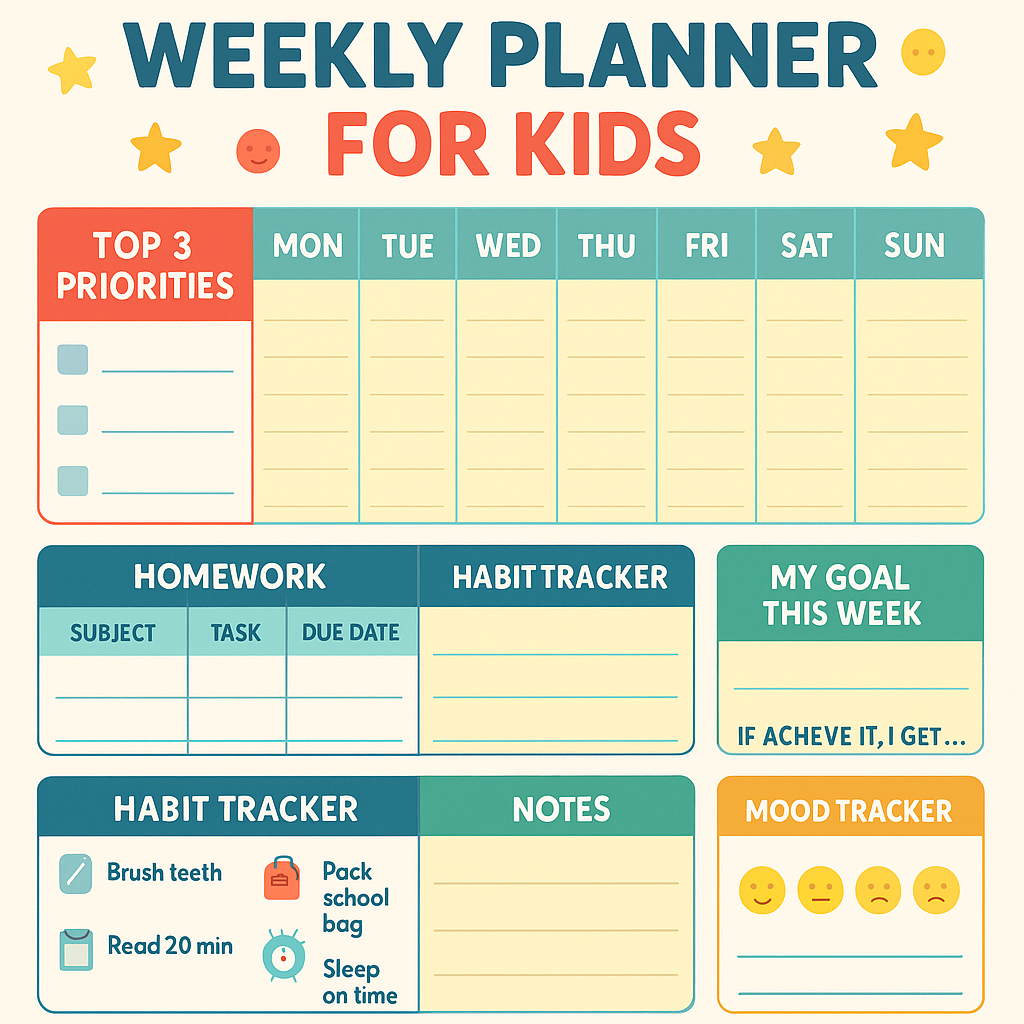Weekly Planner for Kids