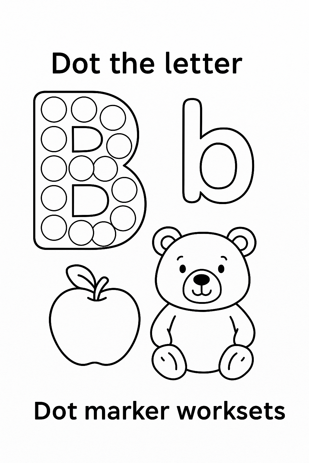 Dot Marker Alphabet Worksheet - Letter B
