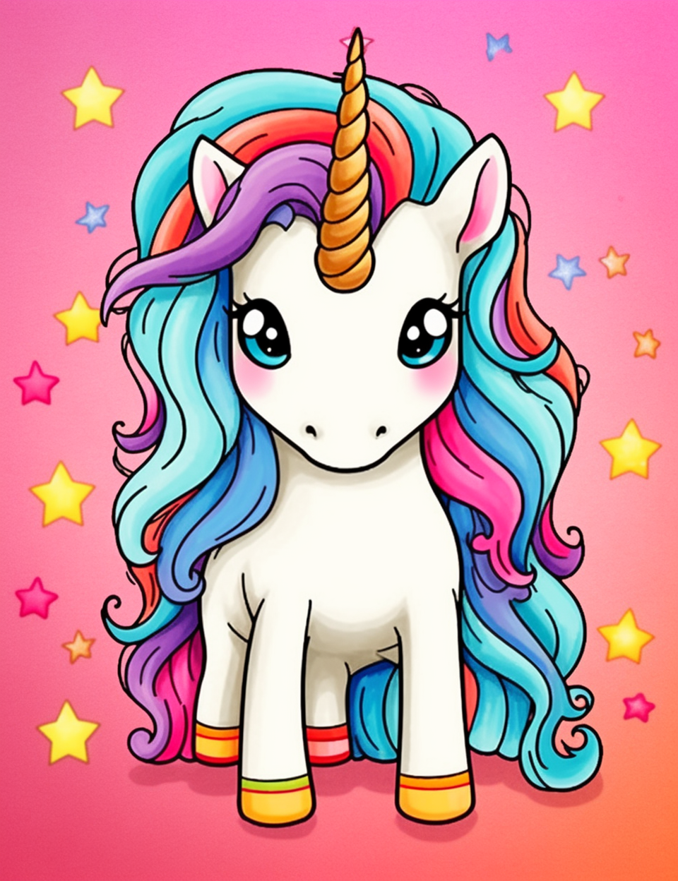 Colorful Unicorn Poster