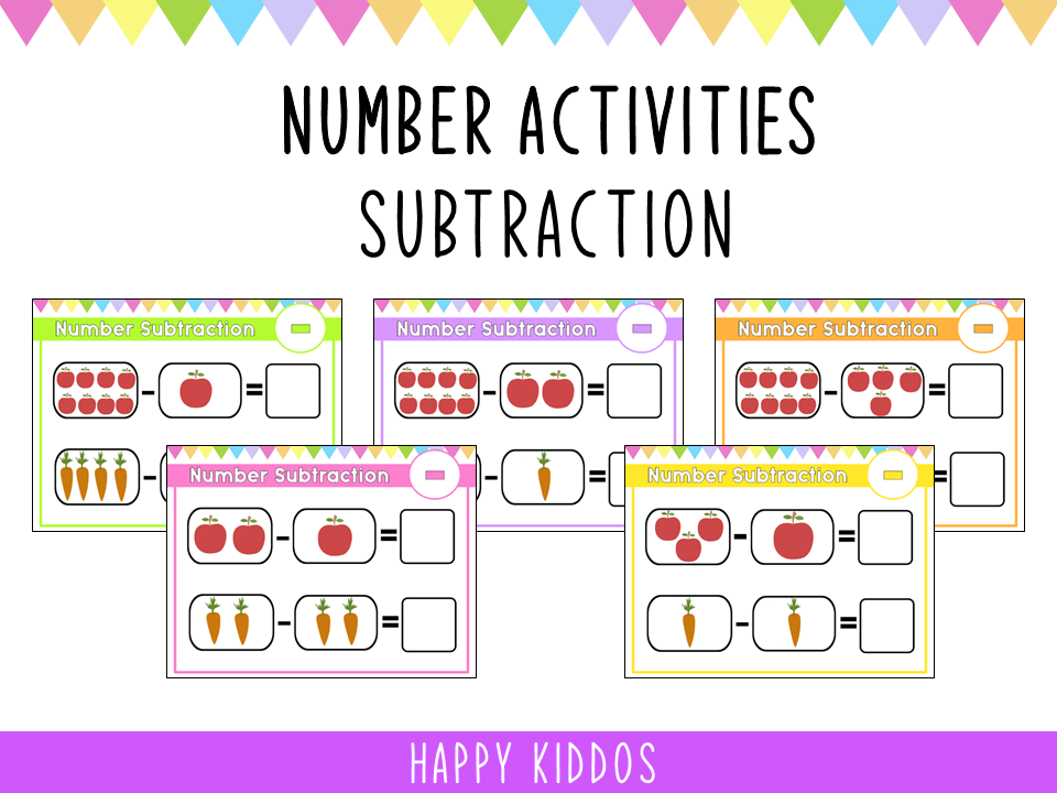 Number Activities Subtraction Worksheets