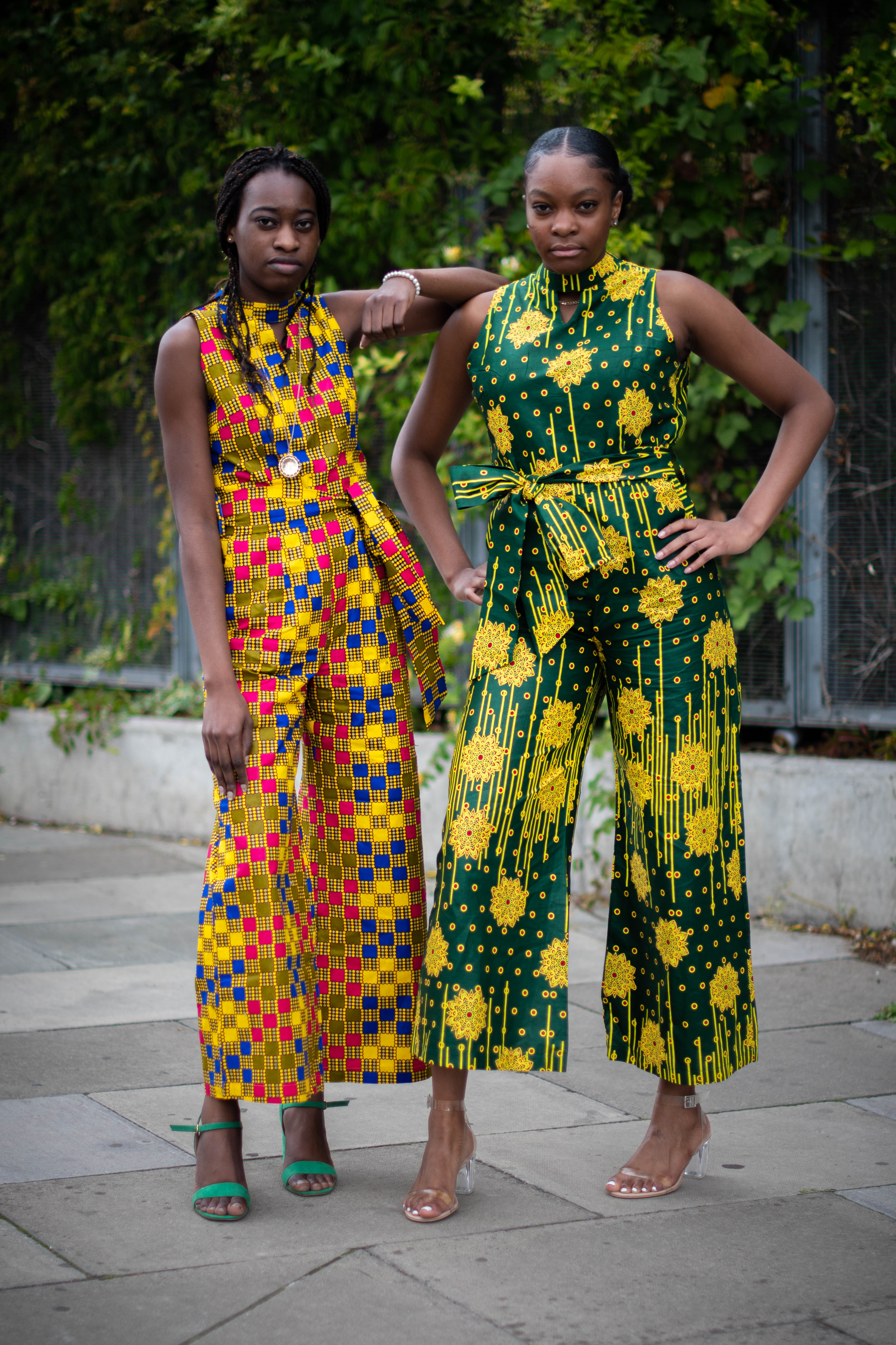 Colorful African Print Jumpsuits