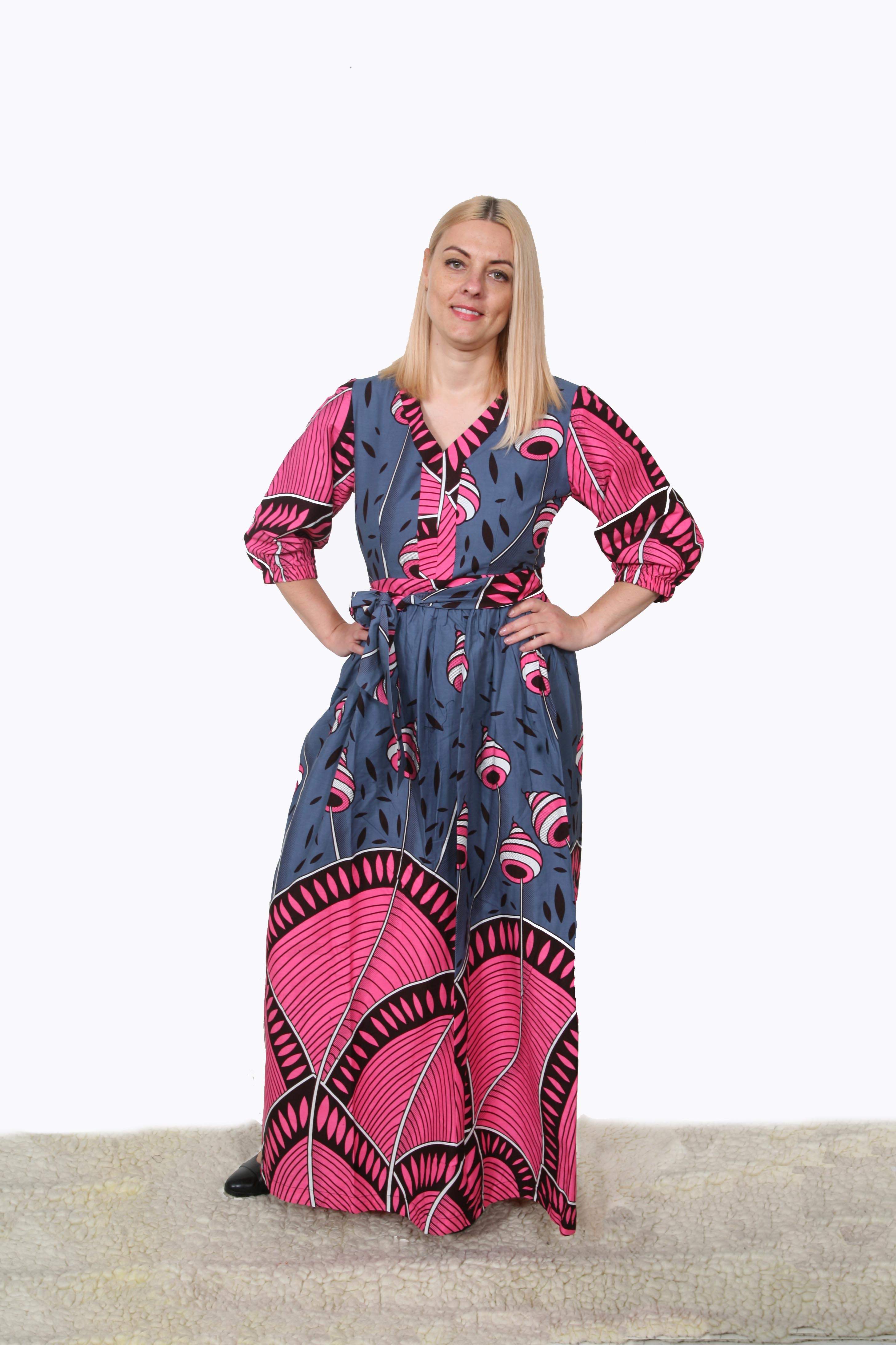 African Print Flared Sleeve Top