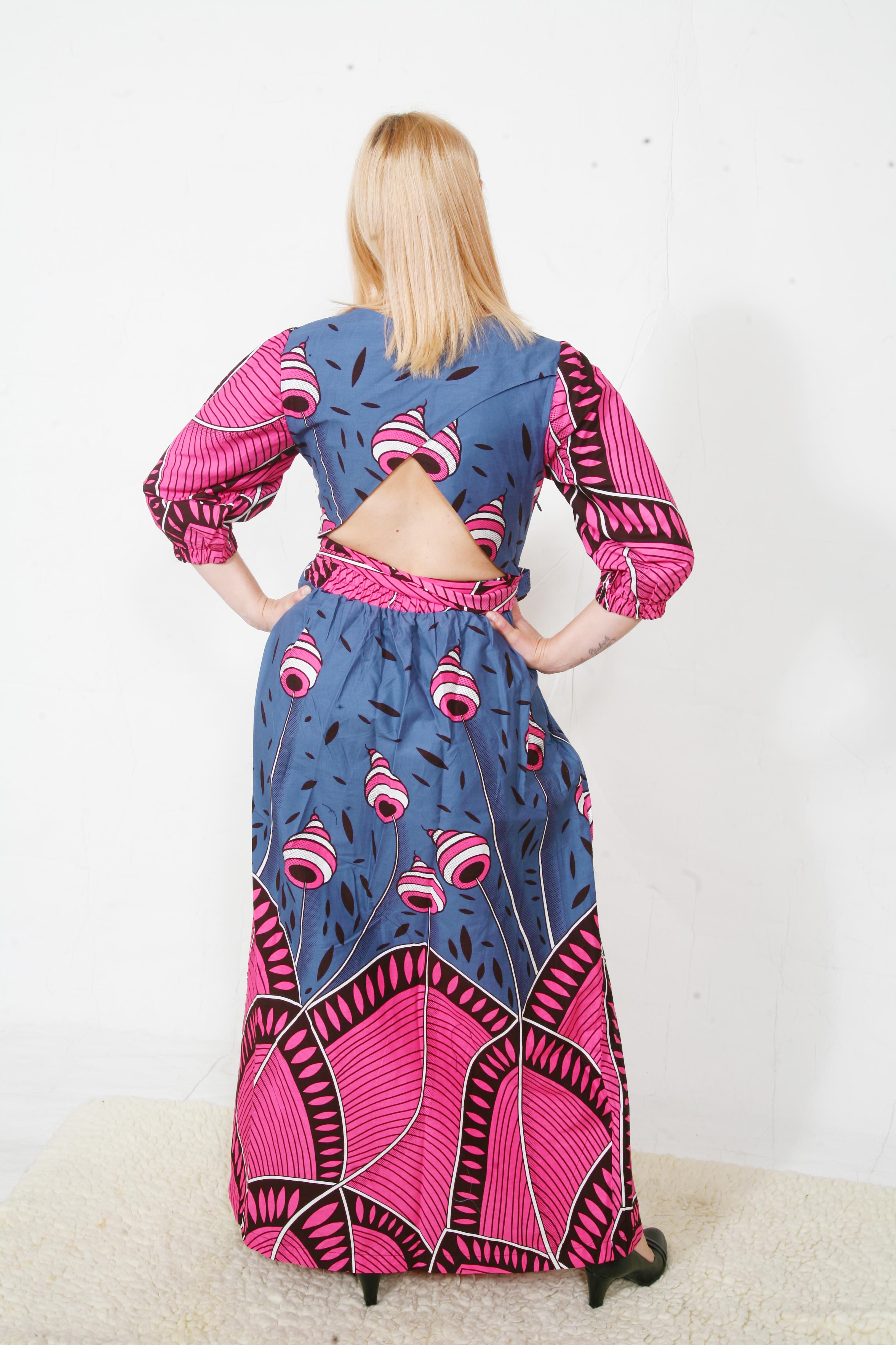 African Print Flared Sleeve Top