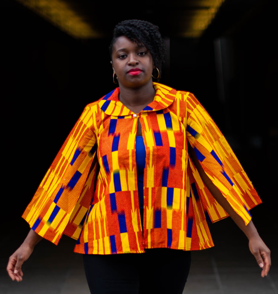 African Print Flared Sleeve Top