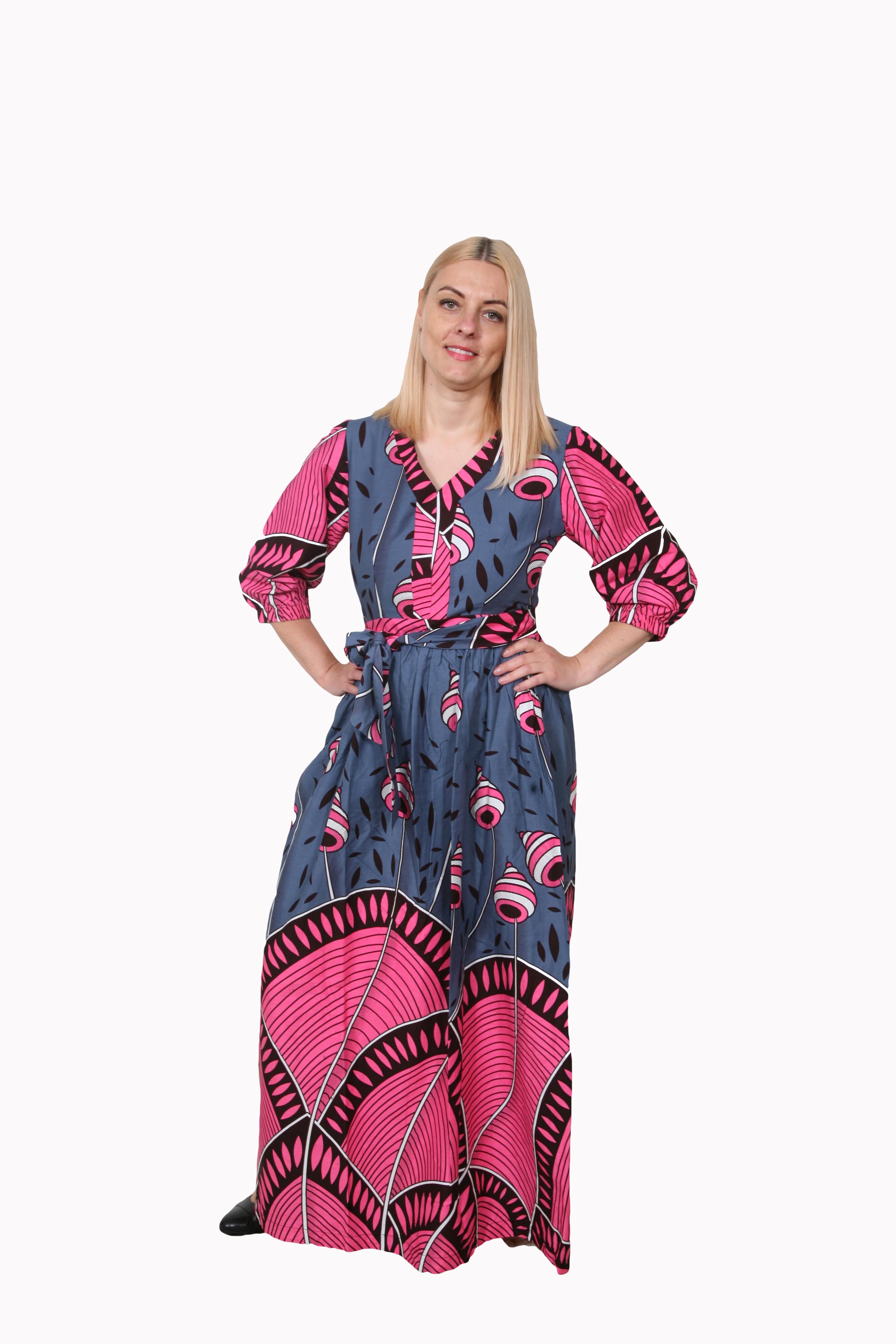 African Print Flared Sleeve Top