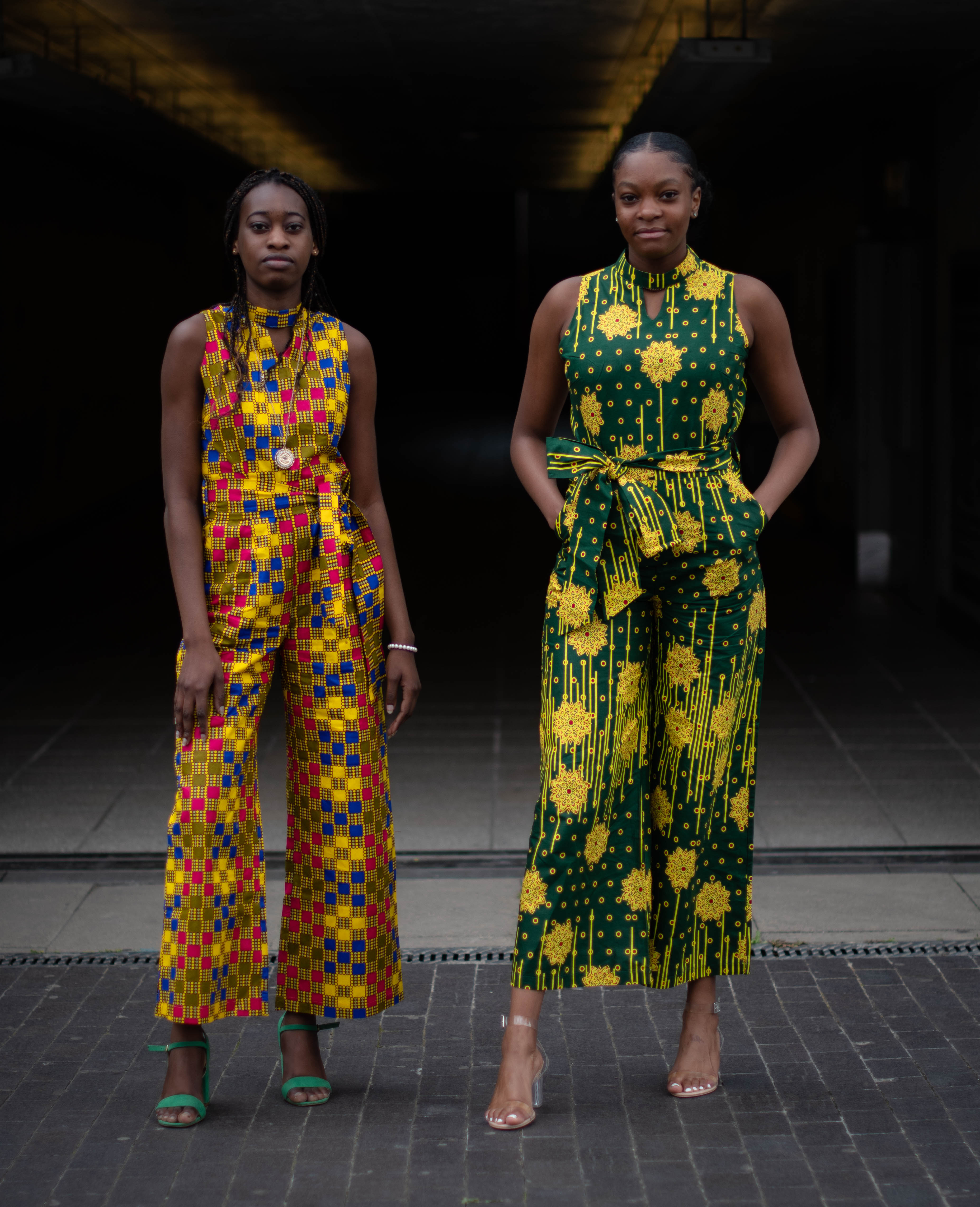 Colorful African Print Jumpsuits