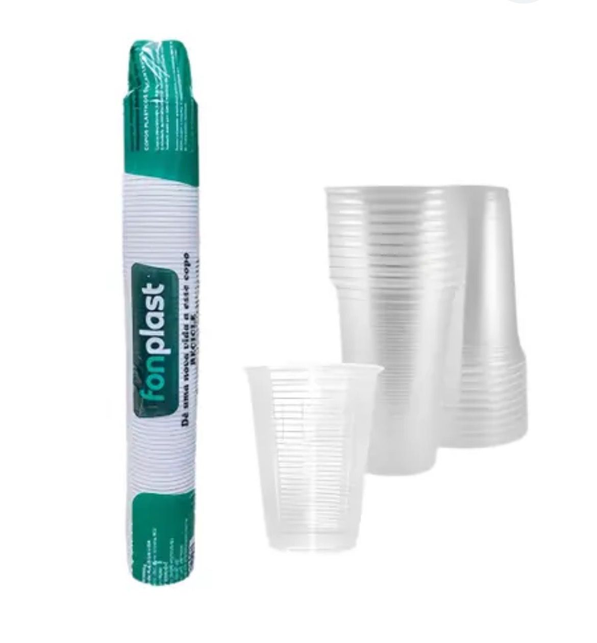 Caixa c/ 2500 Copos descartáveis de plástico transparente 180ML 
