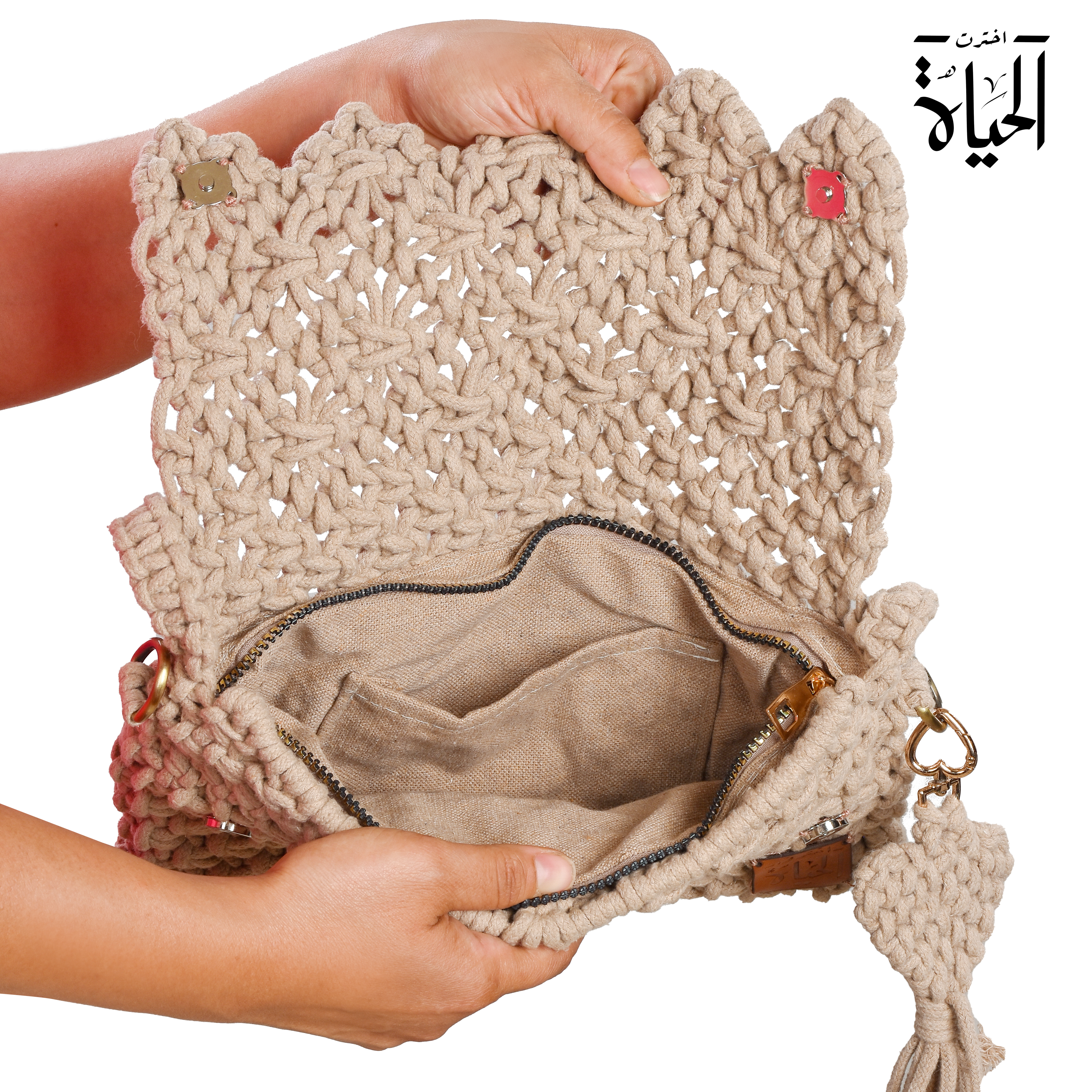 حقيبة كروشيه يدوية