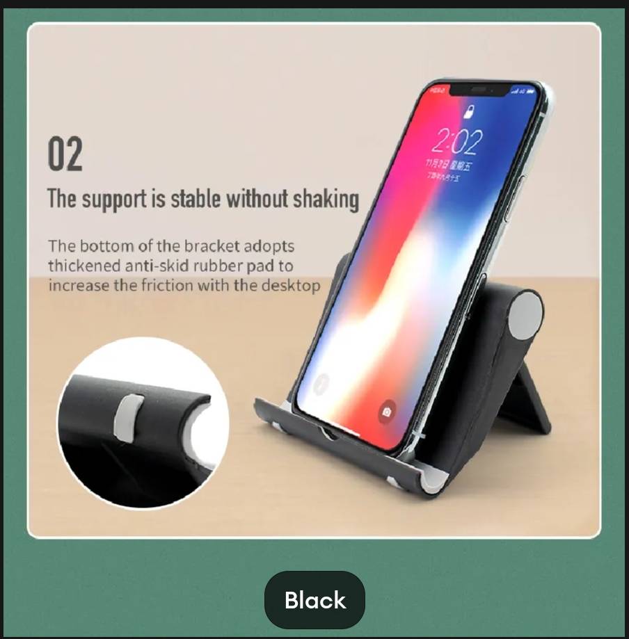 Portable Adjustable Mobile/Tablet Stand Adjustable Foldable Anti-Skid Multi-Angle Desk Holder