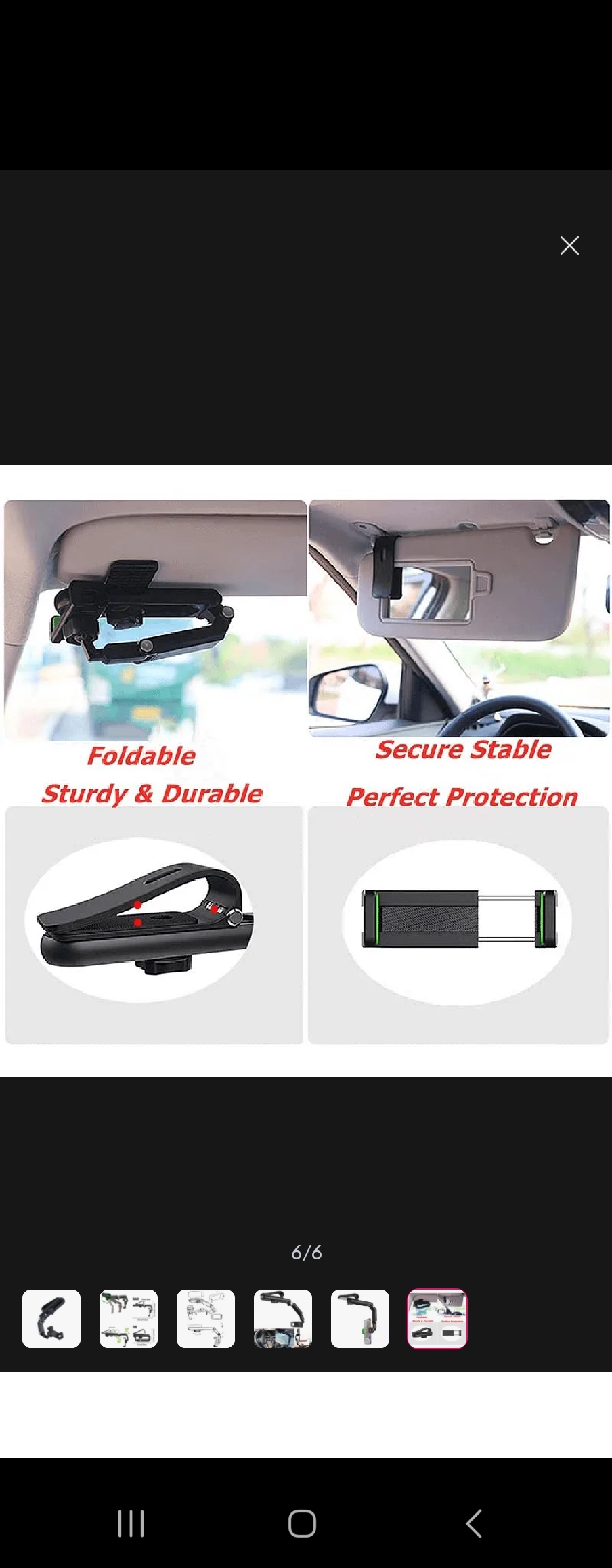 Universal sun visor car phone holder adjustable for mobile devices