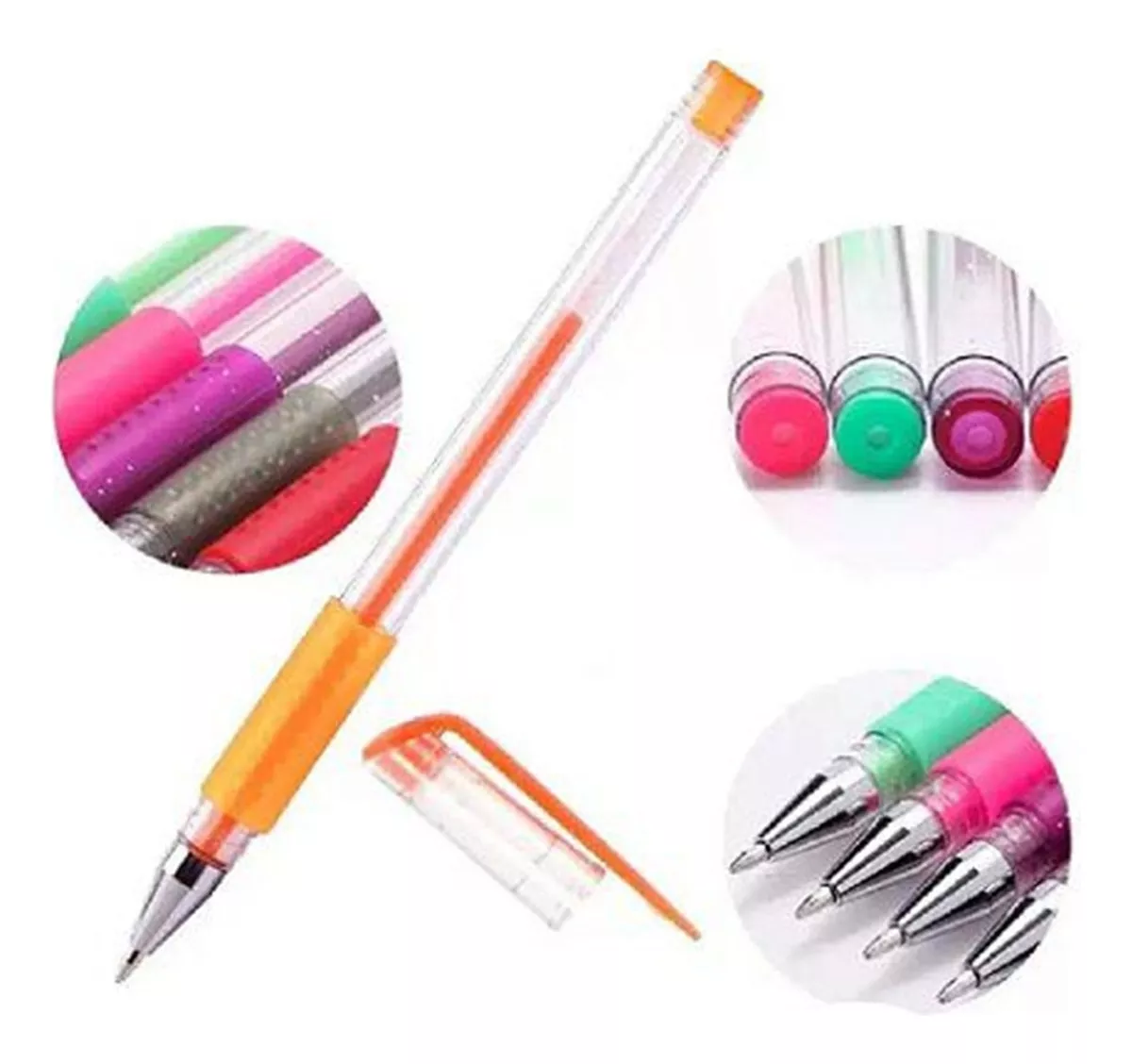 Kit de Canetas Gel com Glitter Colorgel - 10 Unidades