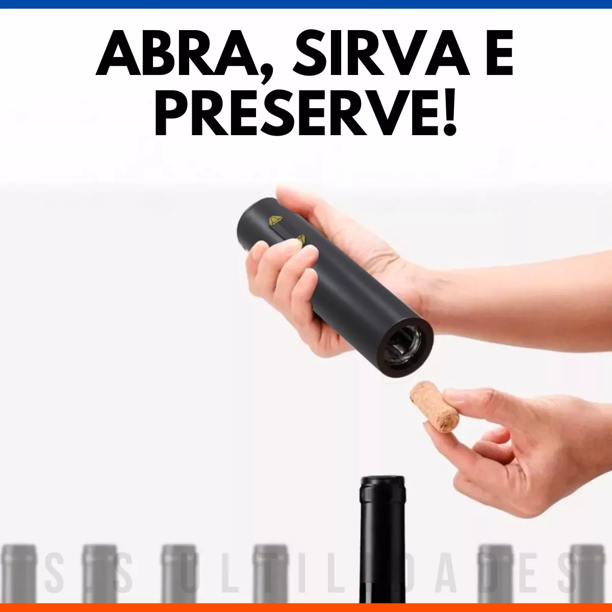 Kit Abridor de Vinho Automático à Pilha