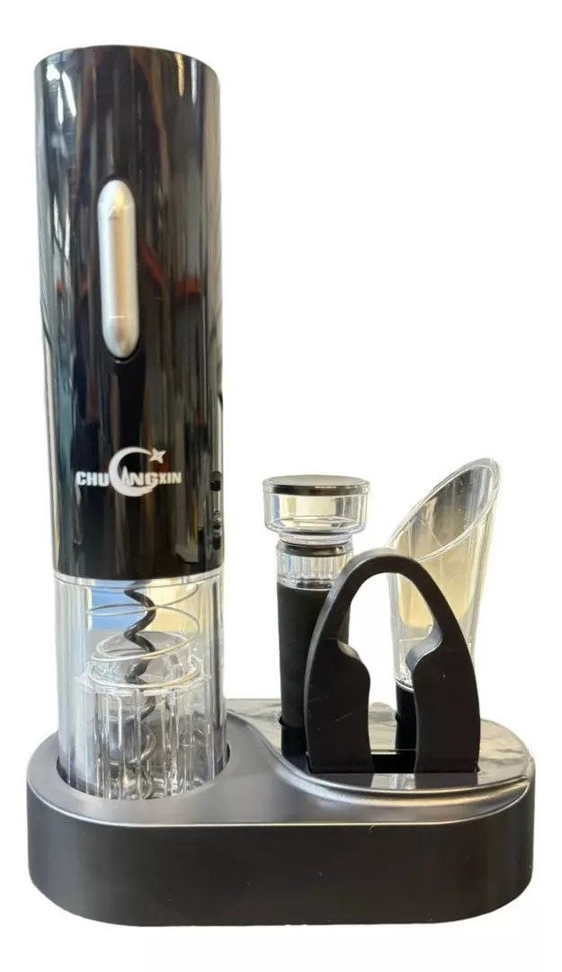 Kit Abridor de Vinho Elétrico Recarregável USB Saca Rolhas
