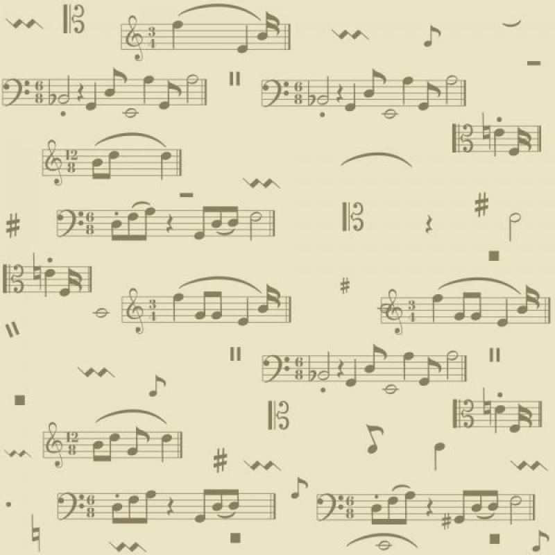 Papel De Parede Infantil Notas Musicais