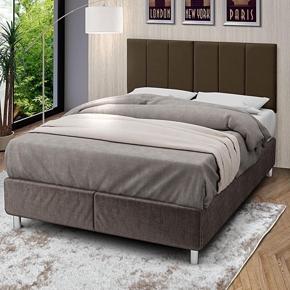 Cabeceira Casal Laura 1,40 Almofadada Sued Marron - DDCOFT300674