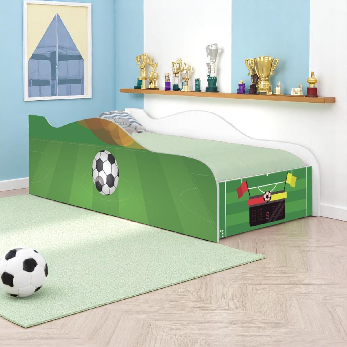 Cama Mobili Solteiro Futebol Gramado - DDCKMCB1462SPR