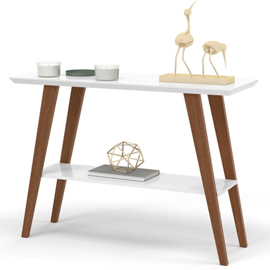 Aparador Davi Tampo MDF Branco Amadeirado - DDCOFT305297