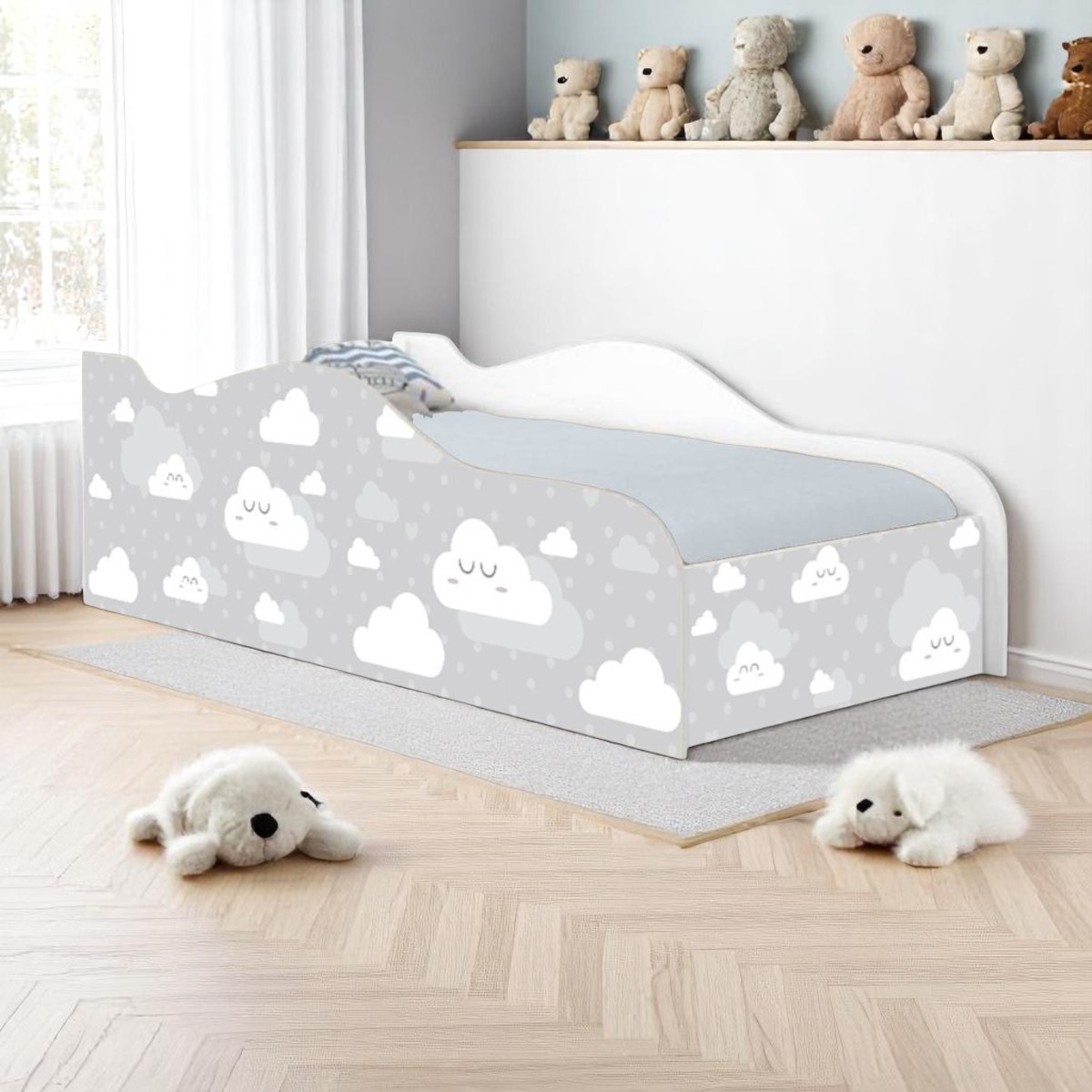 Cama Mobili Infantil Nuvem Cinza - DDCKMCB1470PR