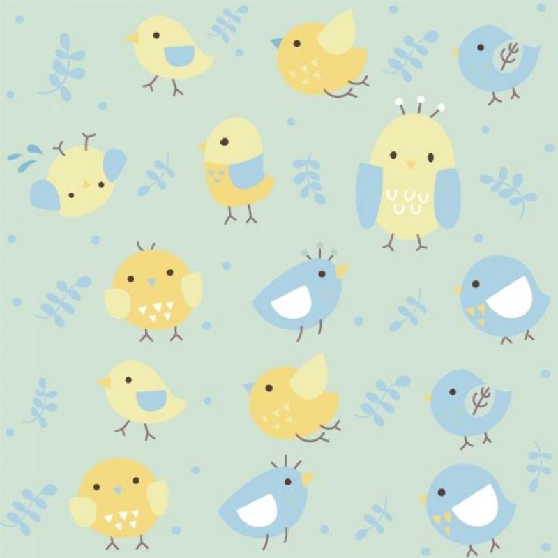 Papel De Parede Infantil Passarinhos