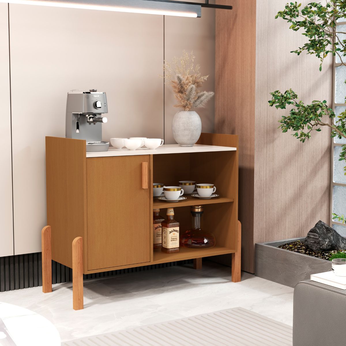 Aparador Café Luxor Cedro Off White - DDCSAL819