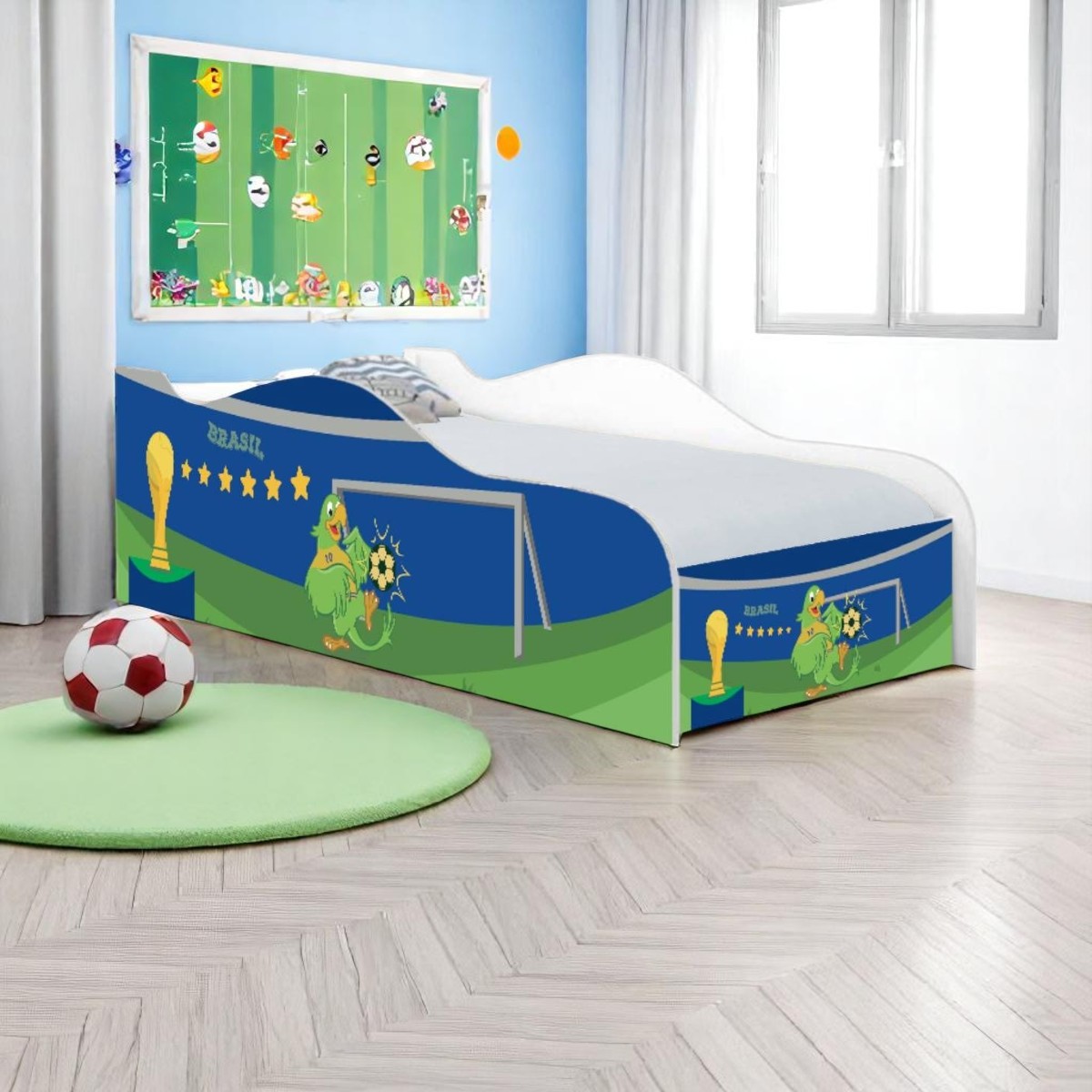 Cama Mobili Infantil Copa Do Mundo Brasil - DDCKMCB1214PR