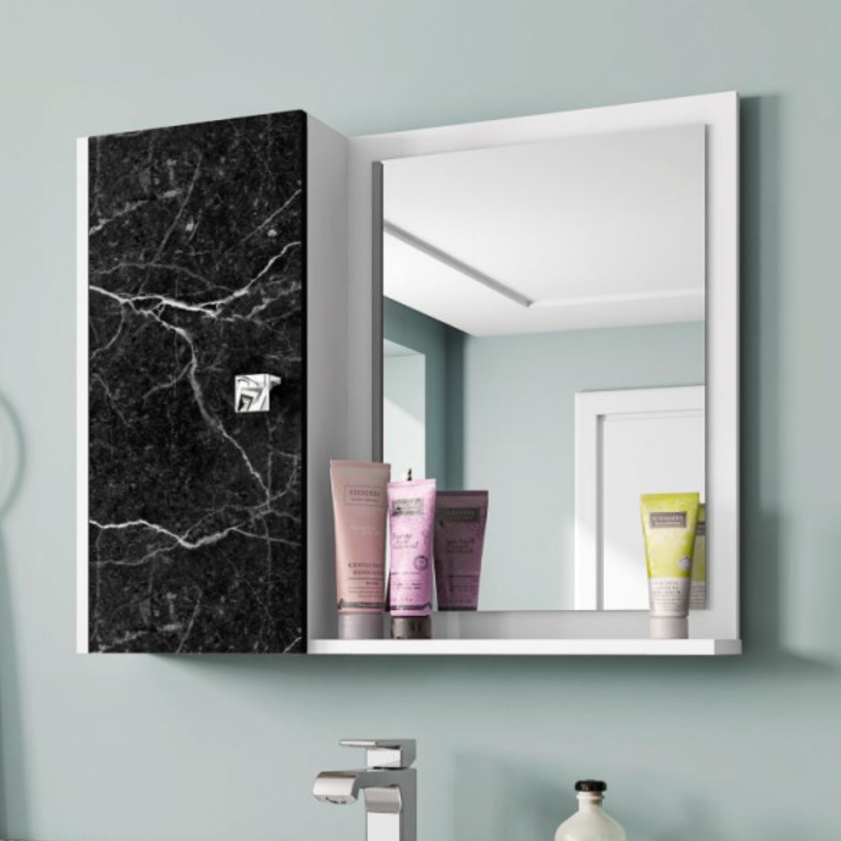 Espelheira Génova Banheiro Branco Nero - DDCOFT854609