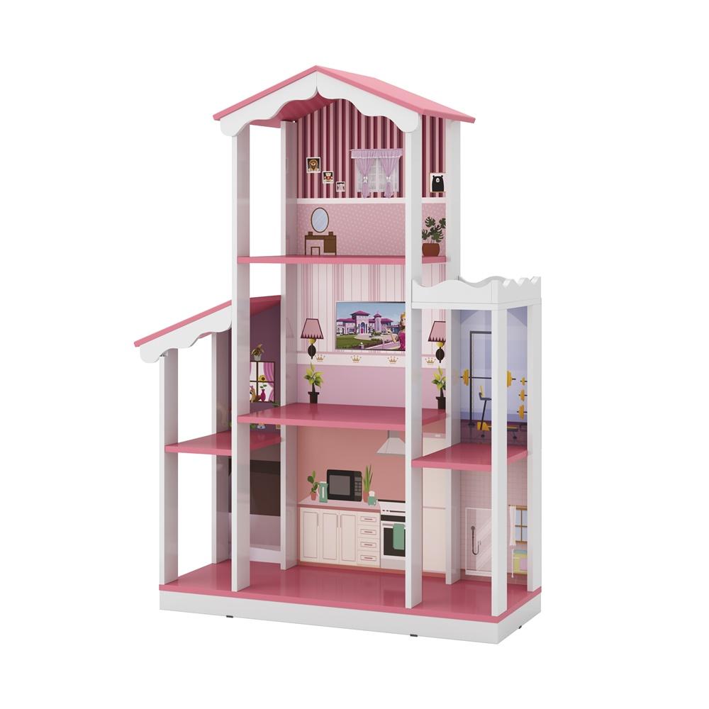 Mega Casa de Boneca Sonho Branco Rosa - DDCOFT318617