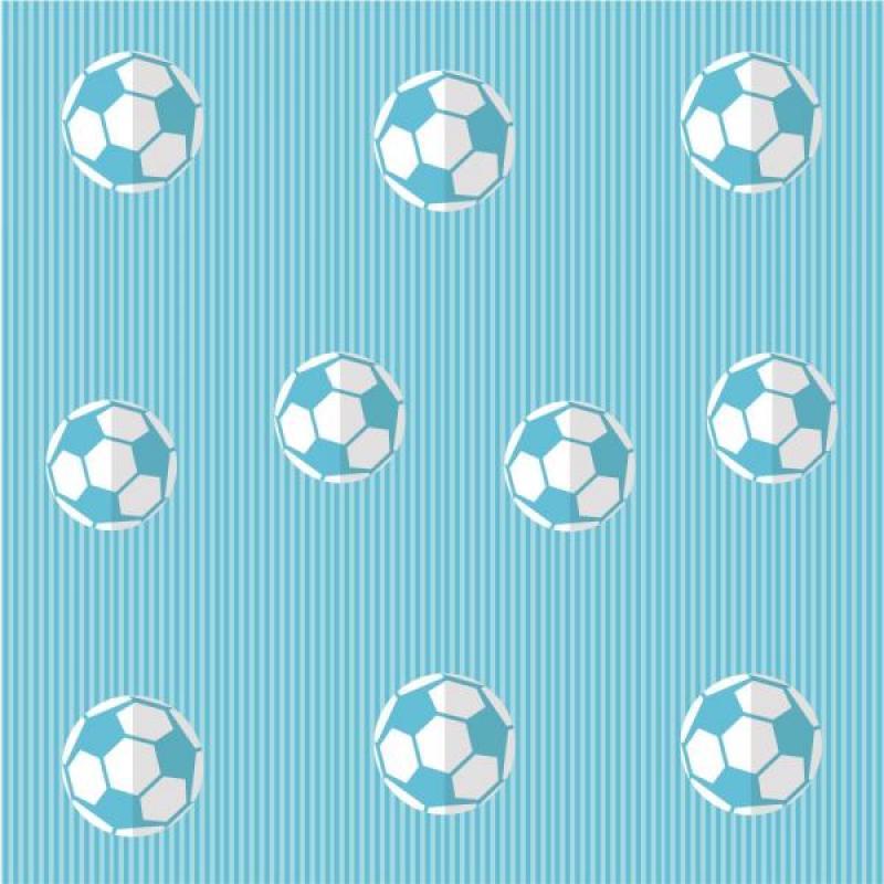 Papel De Parede Infantil Futebol Azul