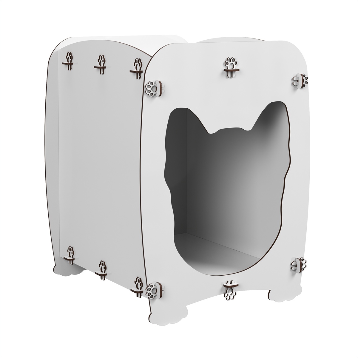 Mesa De Cabeceira Casinha Pet Dog  Branco - DDCOFT319720