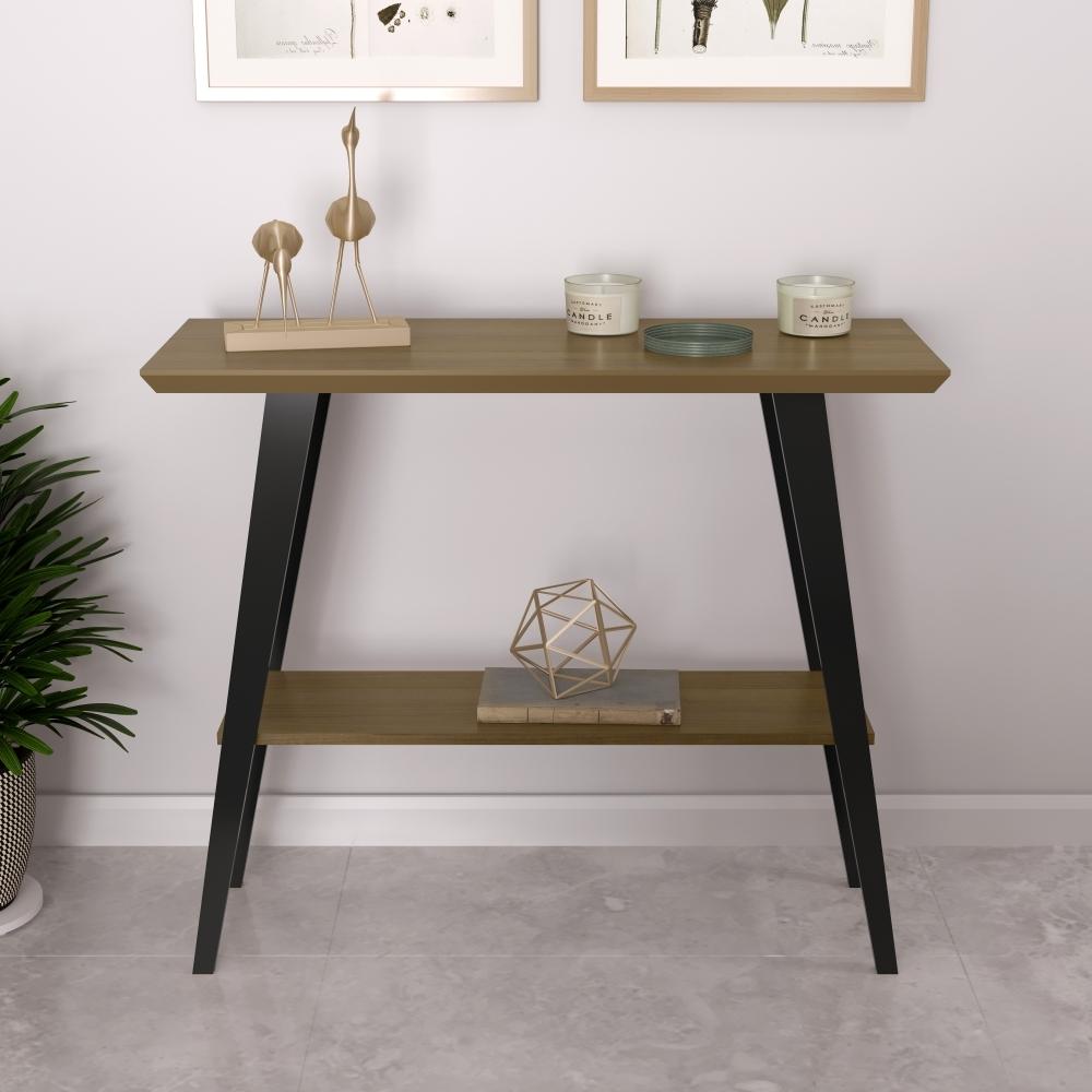 Aparador Davi 90x30 Tampo MDF 30mm Freijó Preto - DDCOFT305983