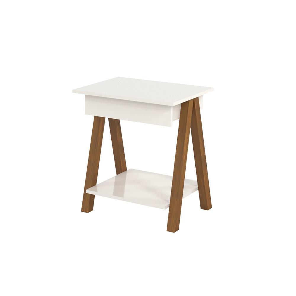 Mesa de Cabeceira Integra Amadeirado Off White - DDCOFT302197