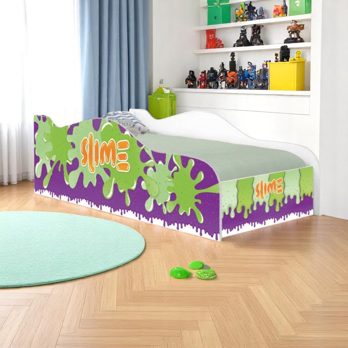 Cama Mobili Solteiro Slime Roxo - DDCKMCB1481SPR