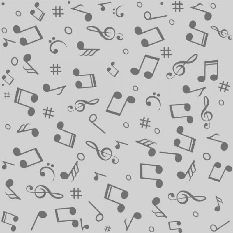 Papel De Parede Notas Musicais Cinza