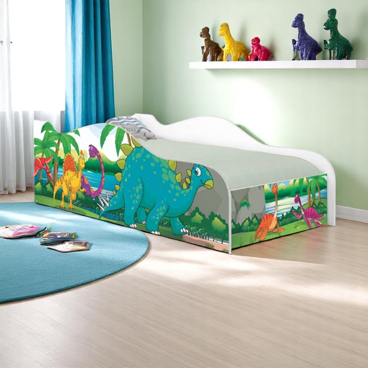 Cama Mobili Solteiro Dinossauro No Lago - DDCKMCB1442SPR