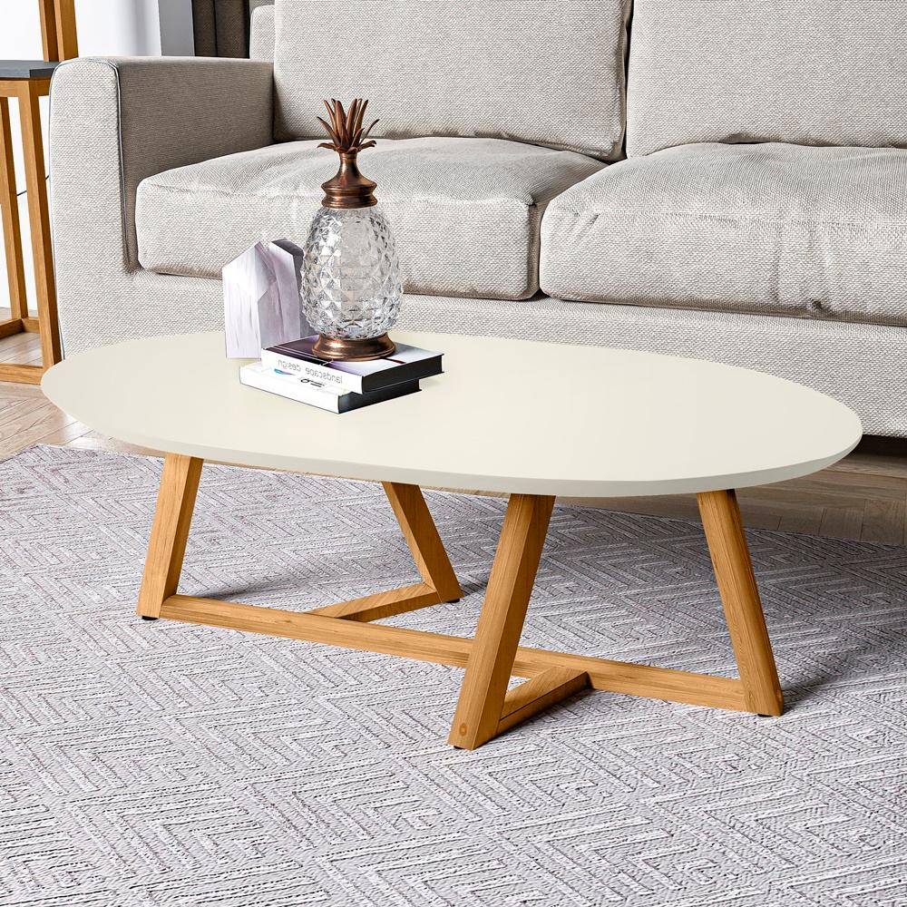 Mesa de Centro Classic Oval Off White - DDCOFT812930