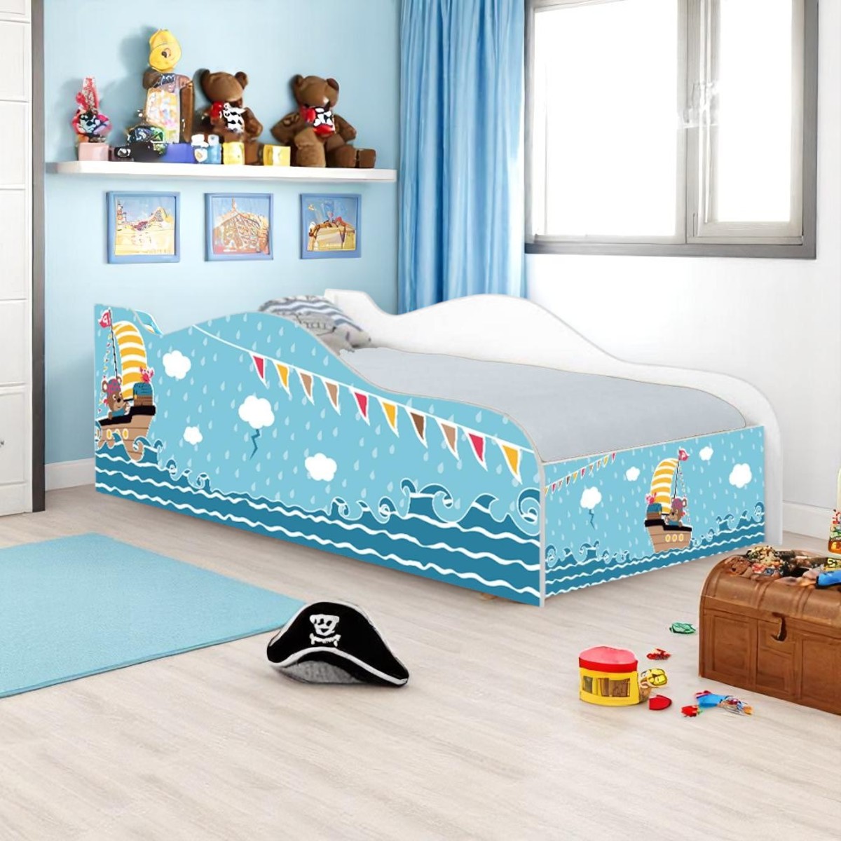 Cama Mobili Solteiro Ursinho Pirata - DDCKMCB1467SPR