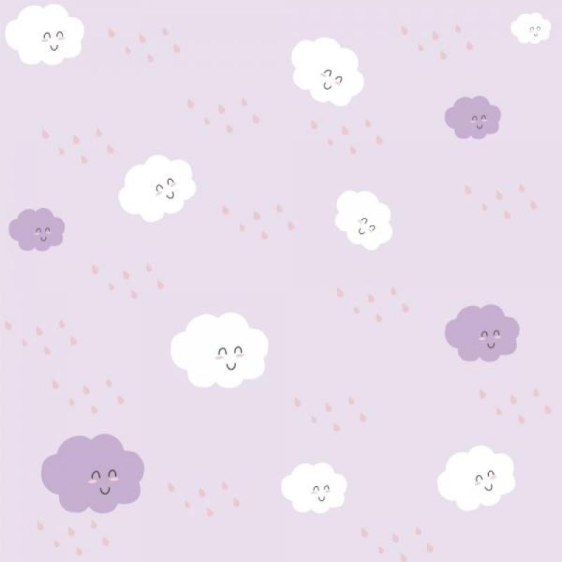 Papel De Parede Infantil Nuvem Menina