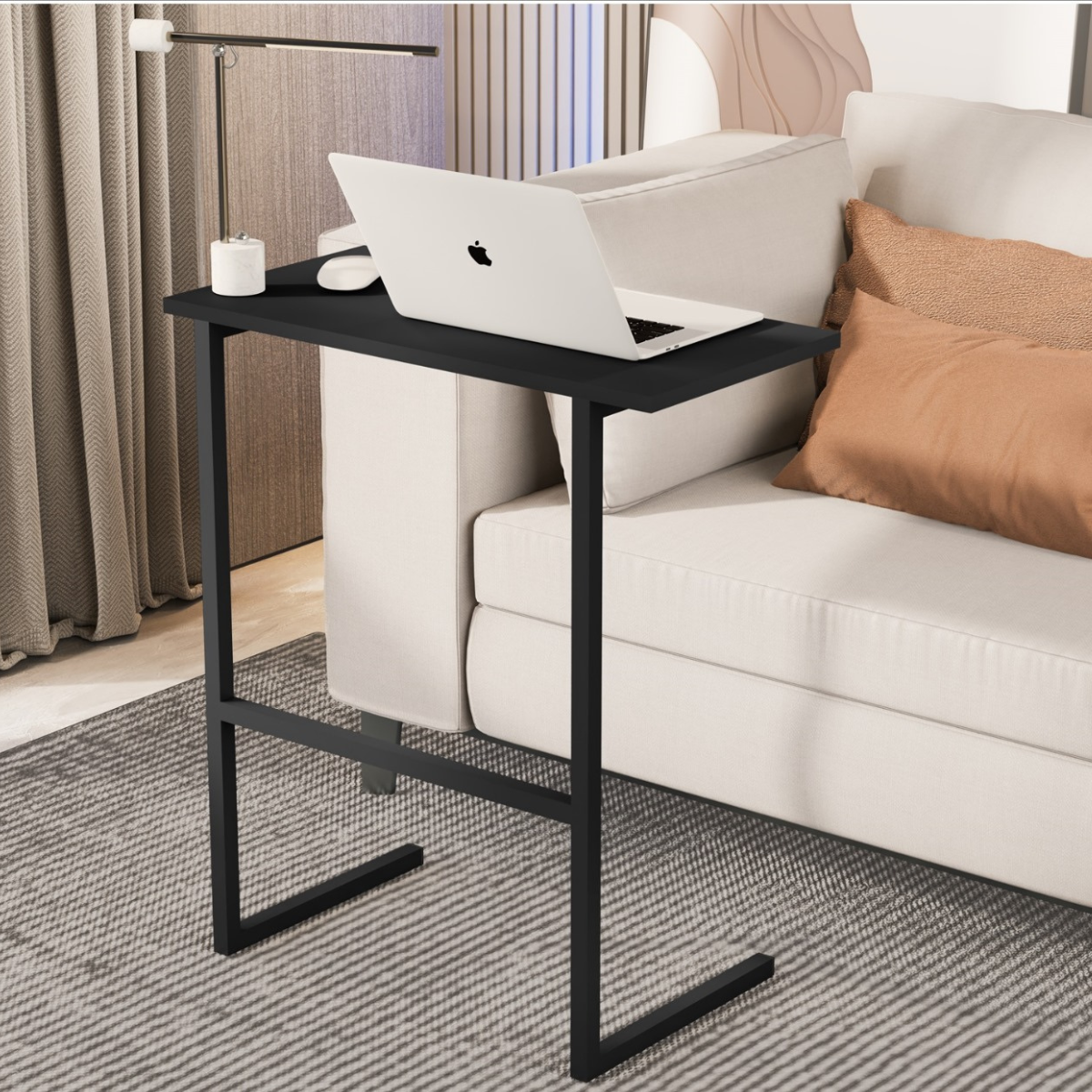 Mesa P Notebook Thor MDP Pés Ferro Preto Preto - DDCOFT860569