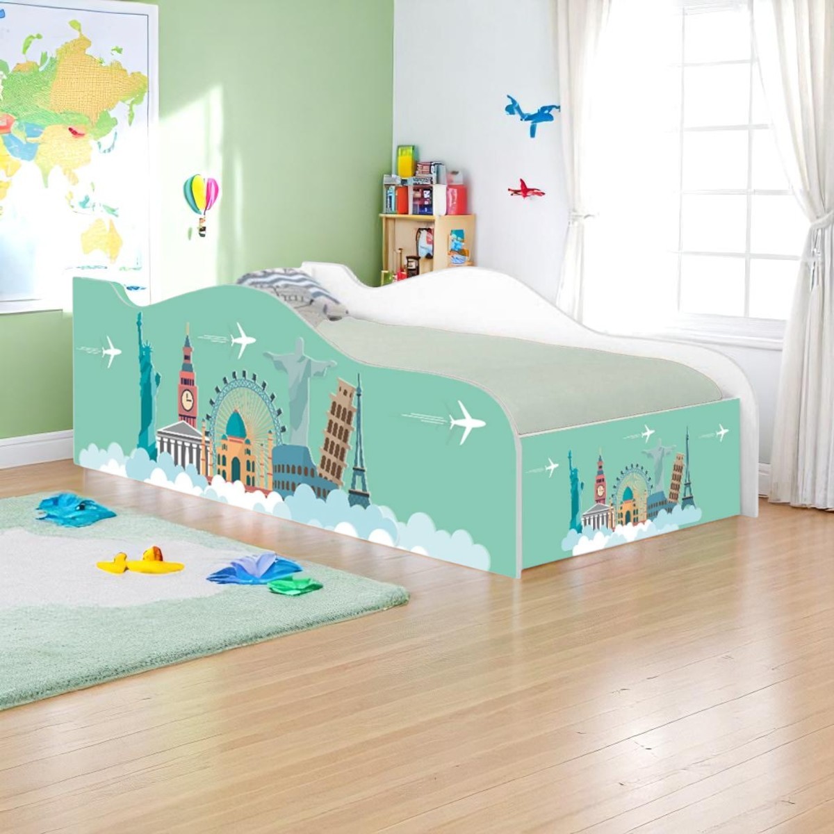 Cama Mobili Infantil Mundo Viagens - DDCKMCB1428PR