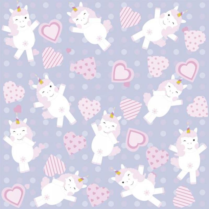 Papel De Parede Infantil Unicórnio Baby