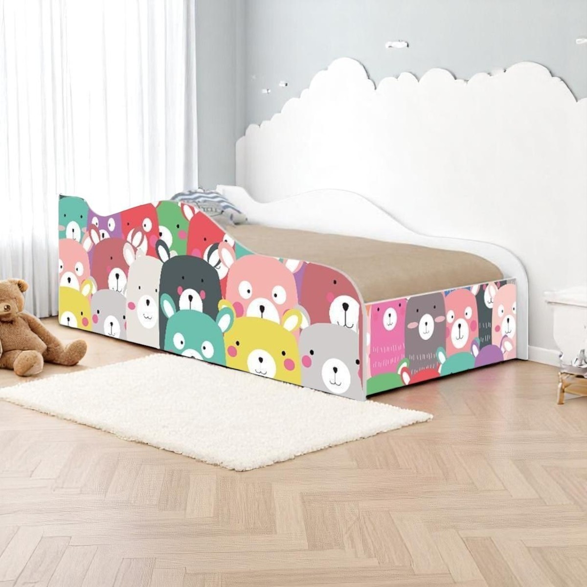 Cama Mobili Infantil Ursinhos Coloridos - DDCKMCB1410PR