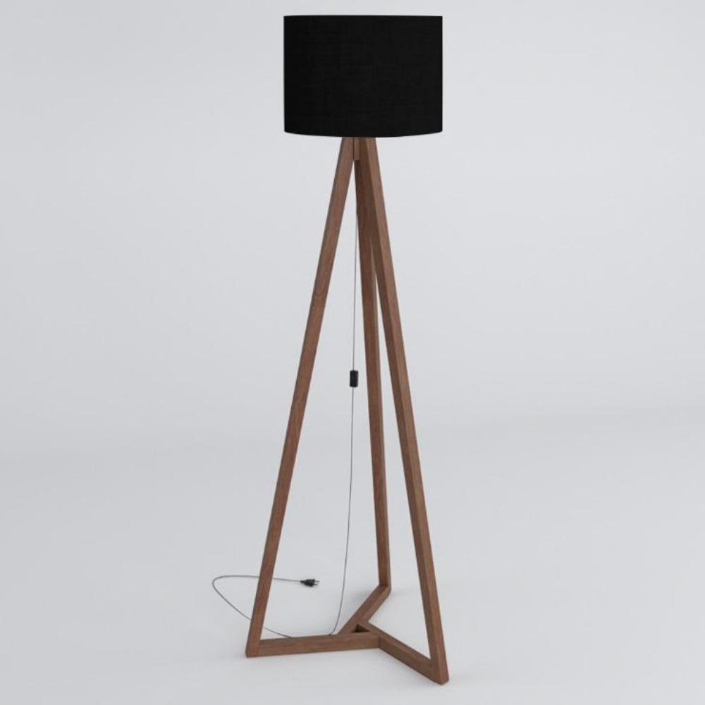 Luminaria Piso Integra Finger Abajur Preto - DDCOFT306492