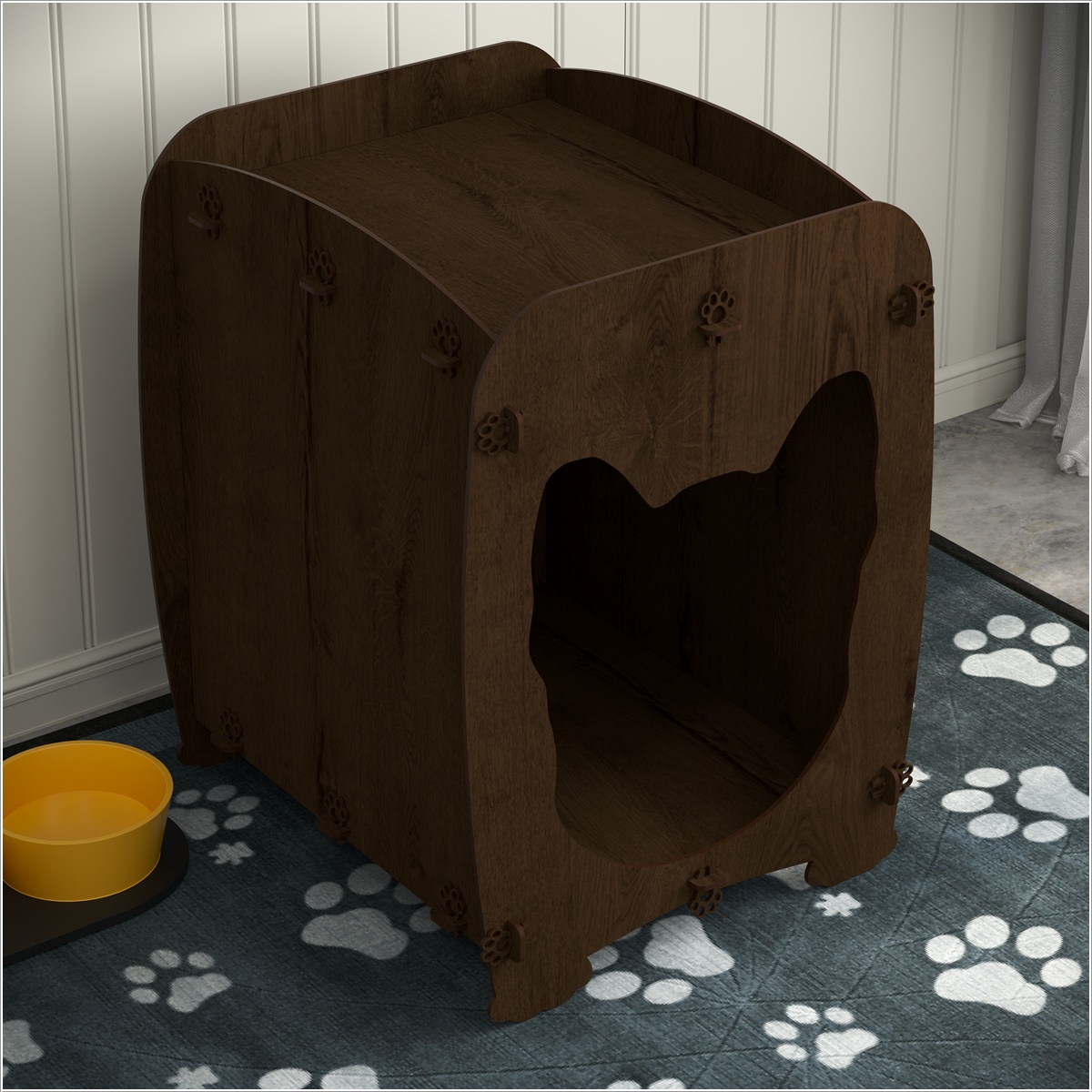 Mesa De Cabeceira Casinha Pet Dog Malbec - DDCOFT319737