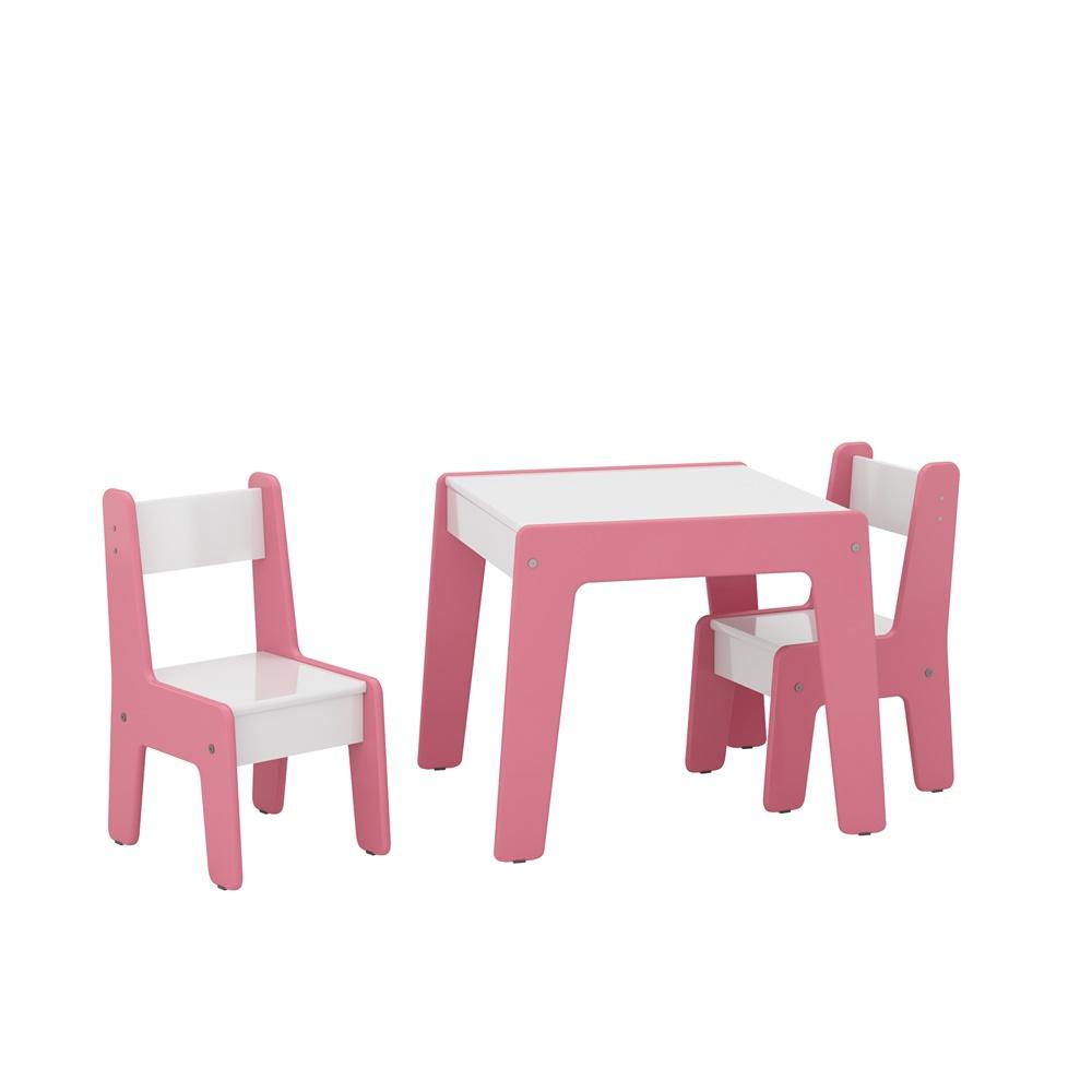 Conjunto de Mesa Infantil Diana Branco Rosa - DDCOFT318587