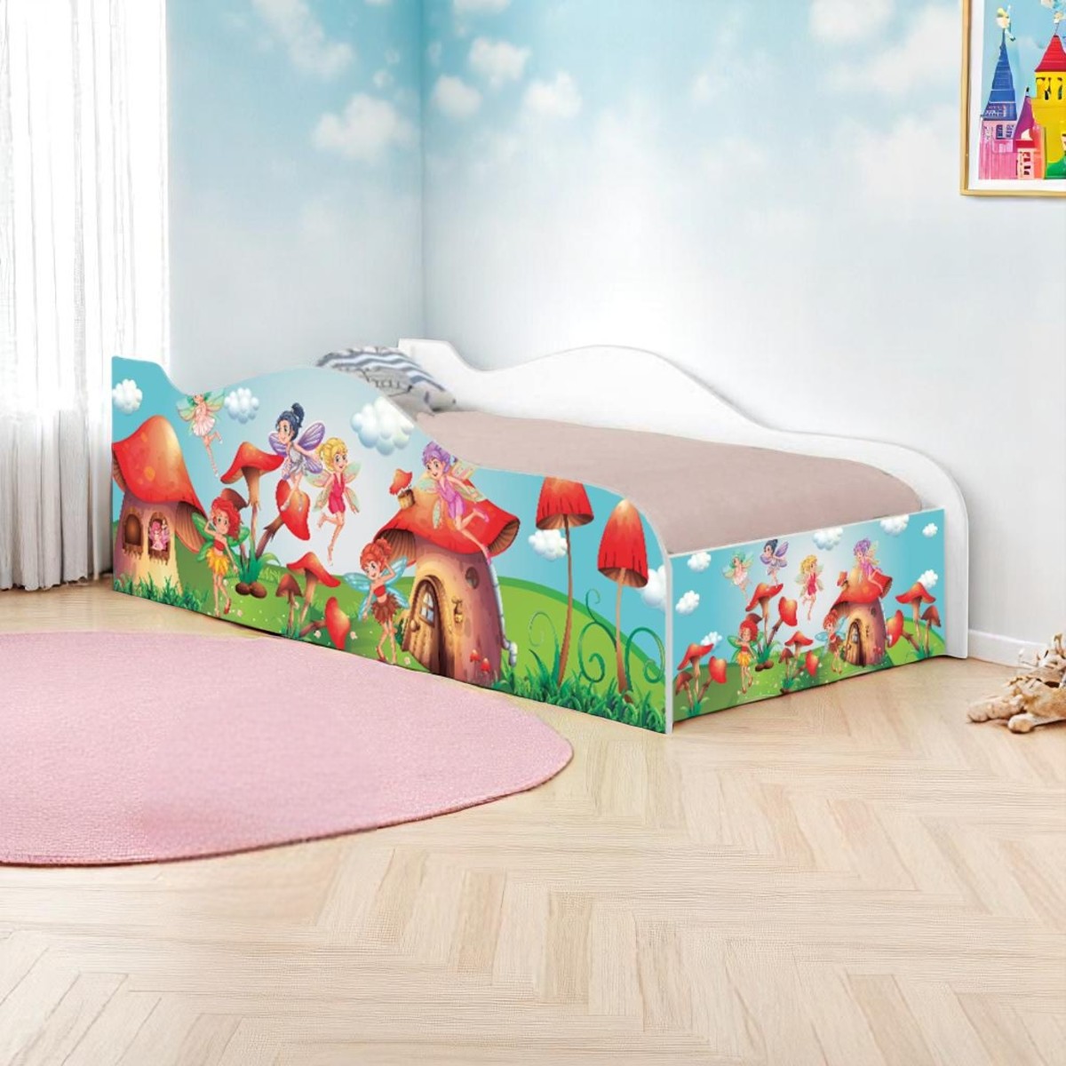 Cama Mobili Solteiro Mundo Das Fadinhas - DDCKMCB1416SPR