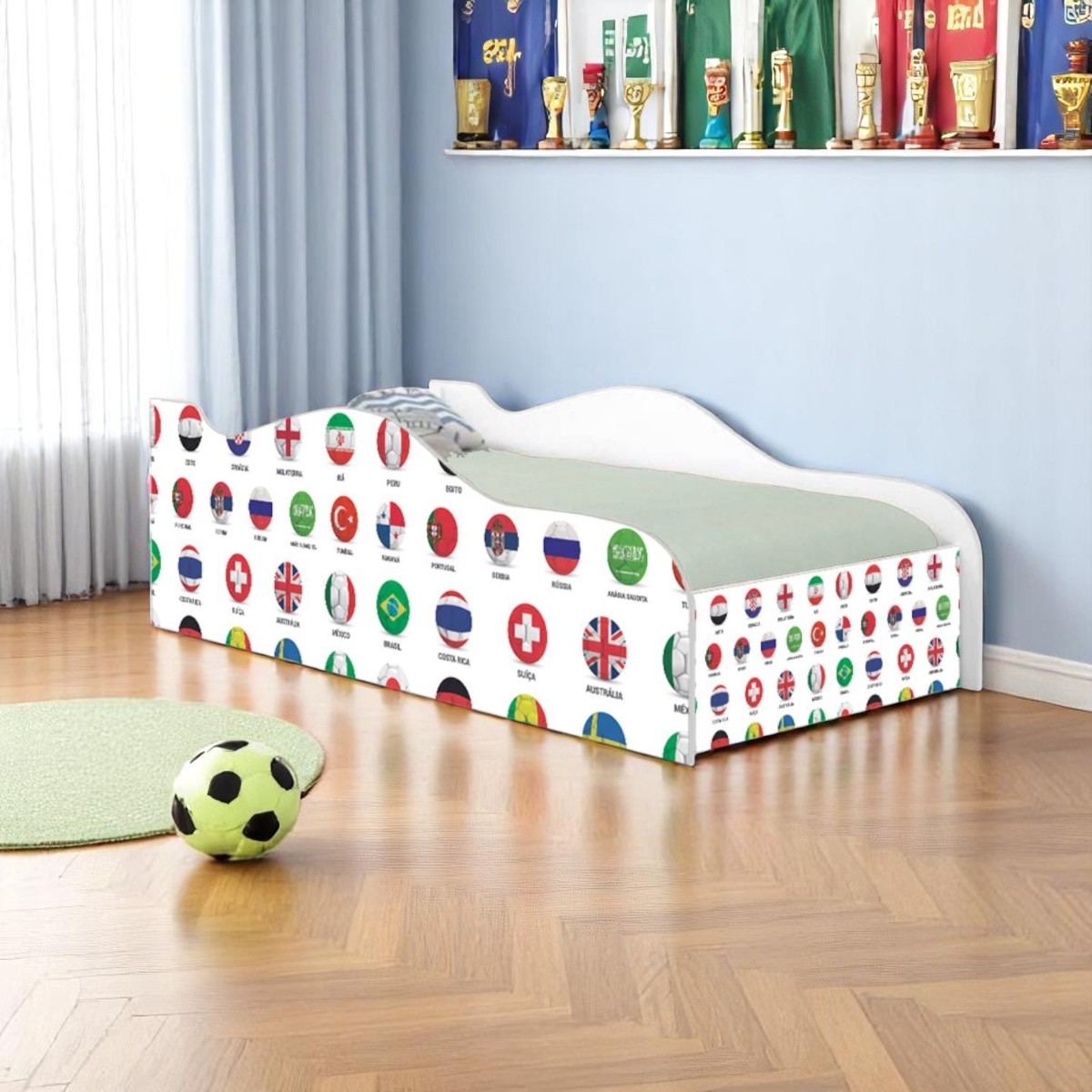 Cama Mobili Solteiro Futebol Seleções Copa - DDCKMCB1466SPR