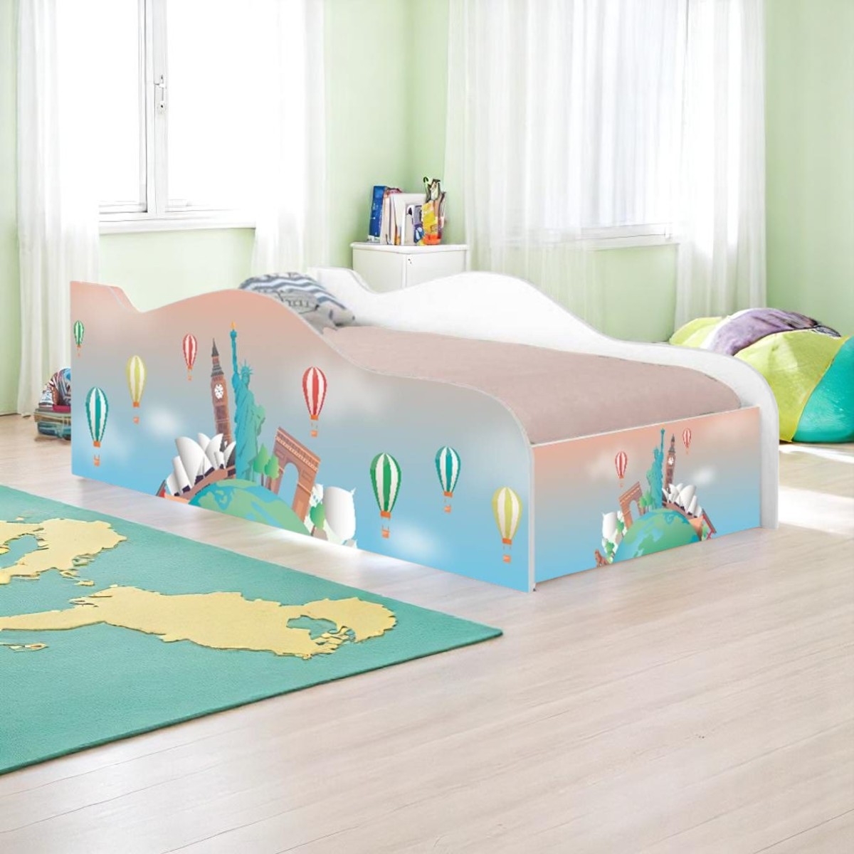 Cama Mobili Infantil Volta A Mundo - DDCKMCB1429PR