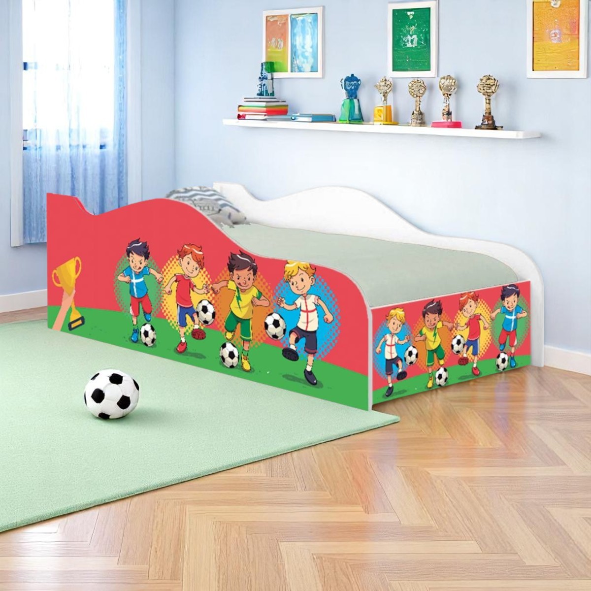 Cama Mobili Infantil Futebol Meninos - DDCKMCB1465PR